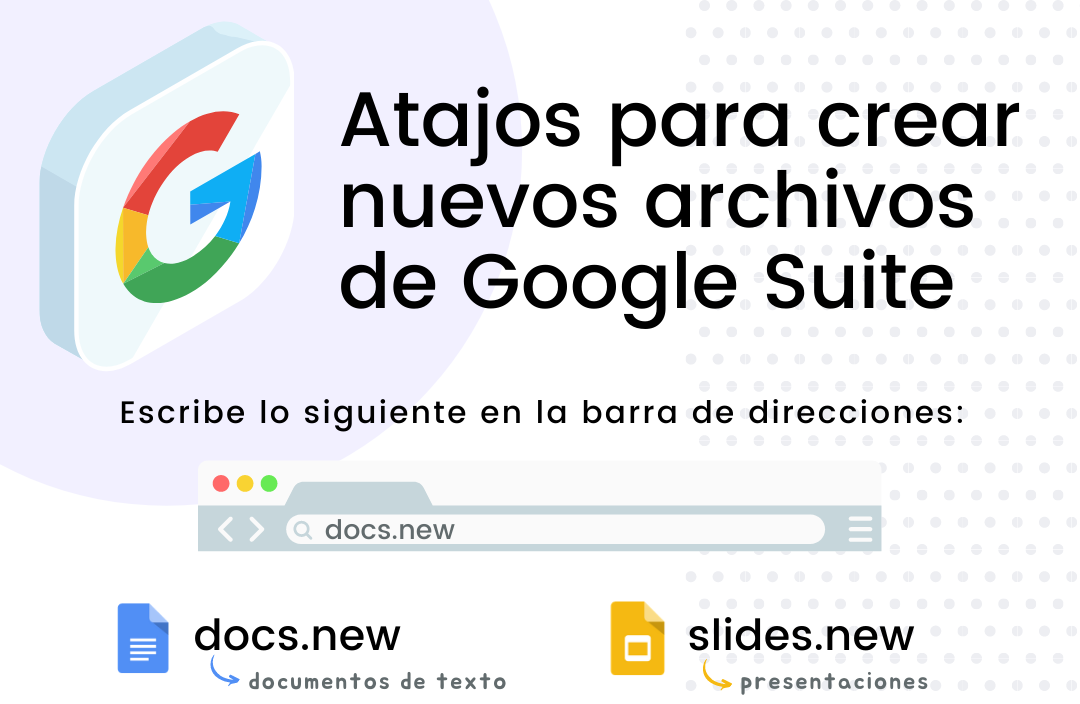 Atajos para crear nuevos archivos de Google Suite [Imagen]