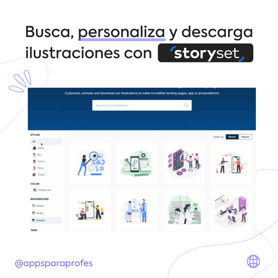 Personaliza, anima y descarga ilustraciones con Storyset